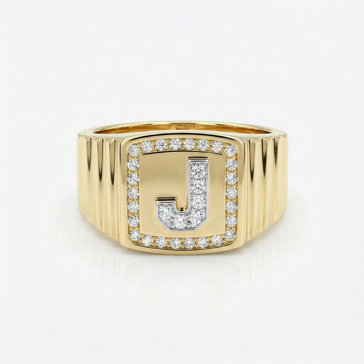 Old School Initial Ring